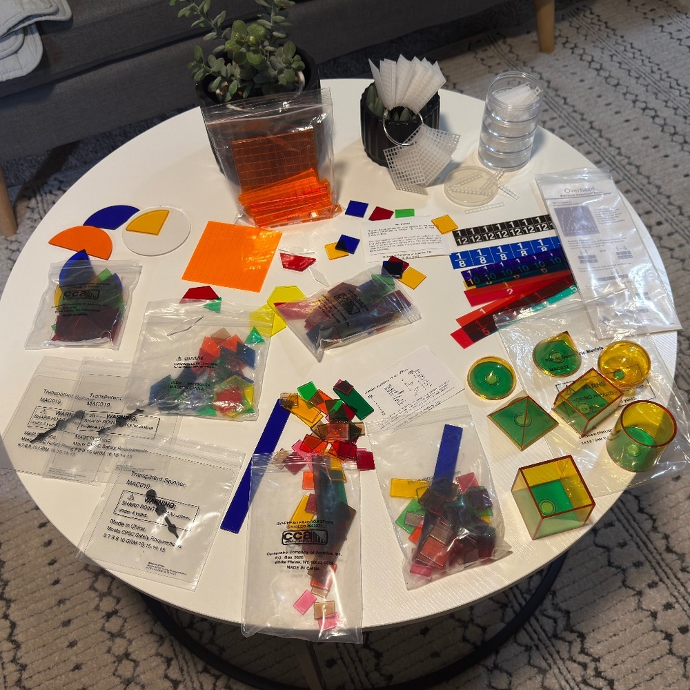 Large Collection of Math Manipulatives for Homeschool or Classroom